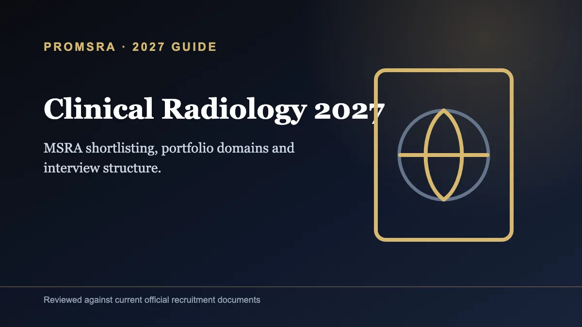 Editorial medical-imaging graphic for the Clinical Radiology 2027 guide